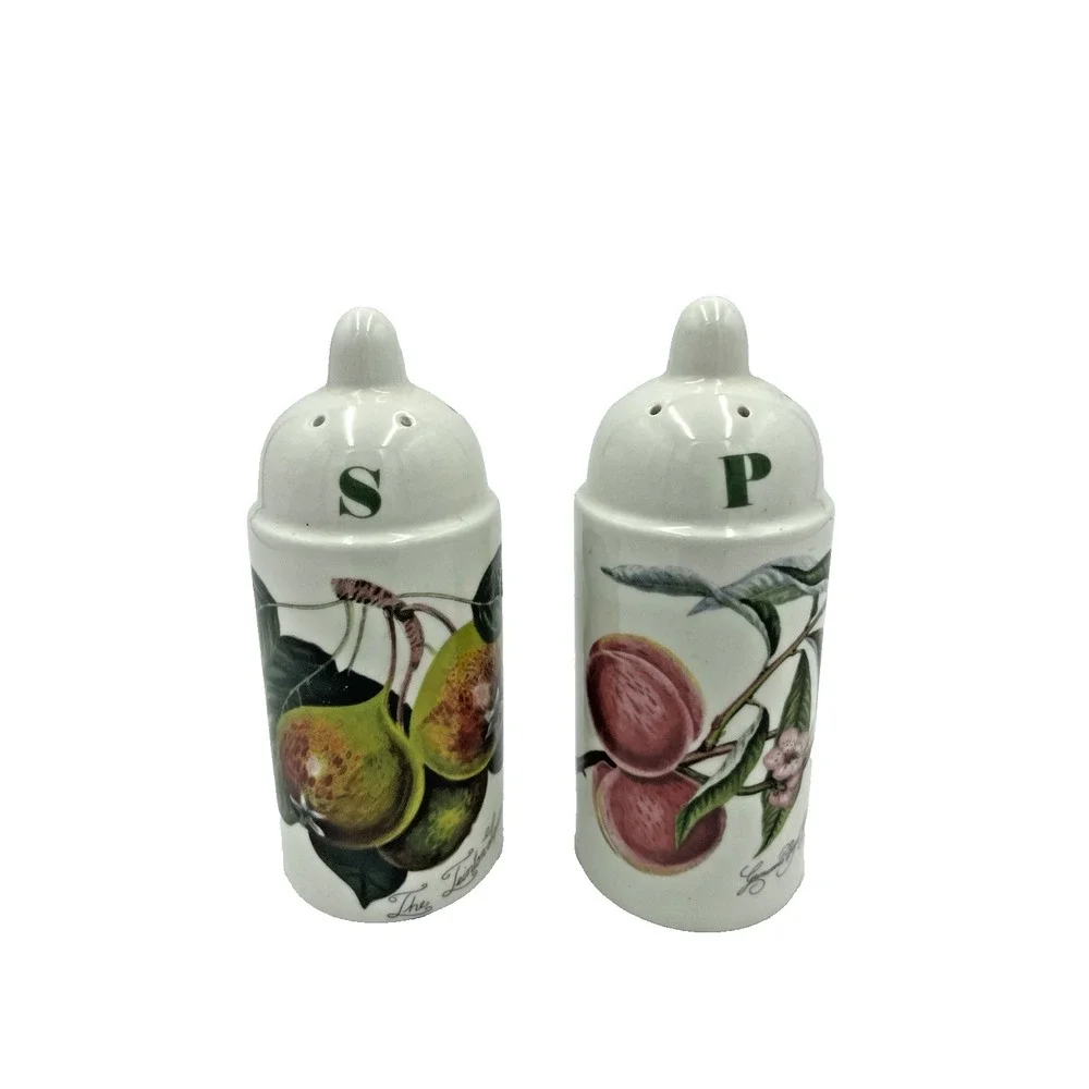 Portmeirion Pomona Porcelain Salt & Pepper Shaker Set 4